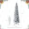 15ft. Pre-Lit Flocked Pencil Spruce Artificial Christmas Tree, Warm White LED Lights